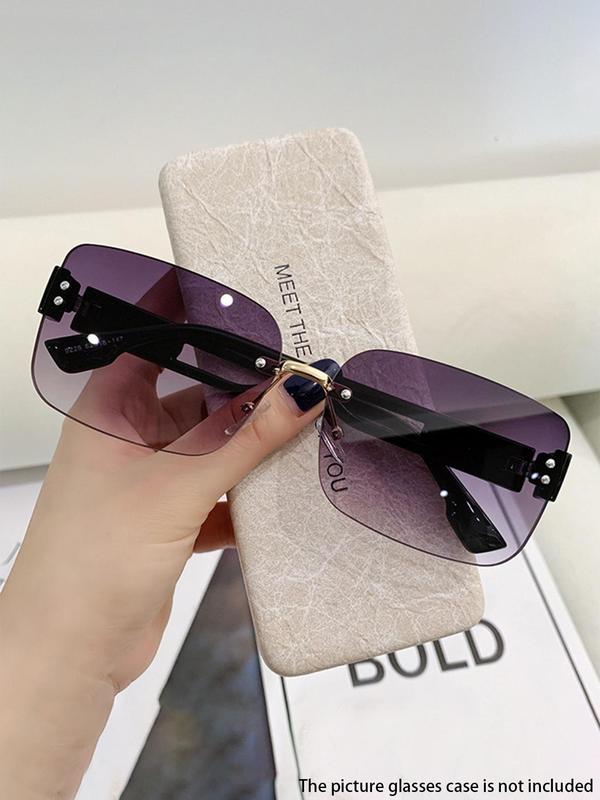 Square Frame Sunglasses (1 Pair), Vintage Trendy Sunglasses for Everyday Use, Fashion Accessories for Outdoor Activities