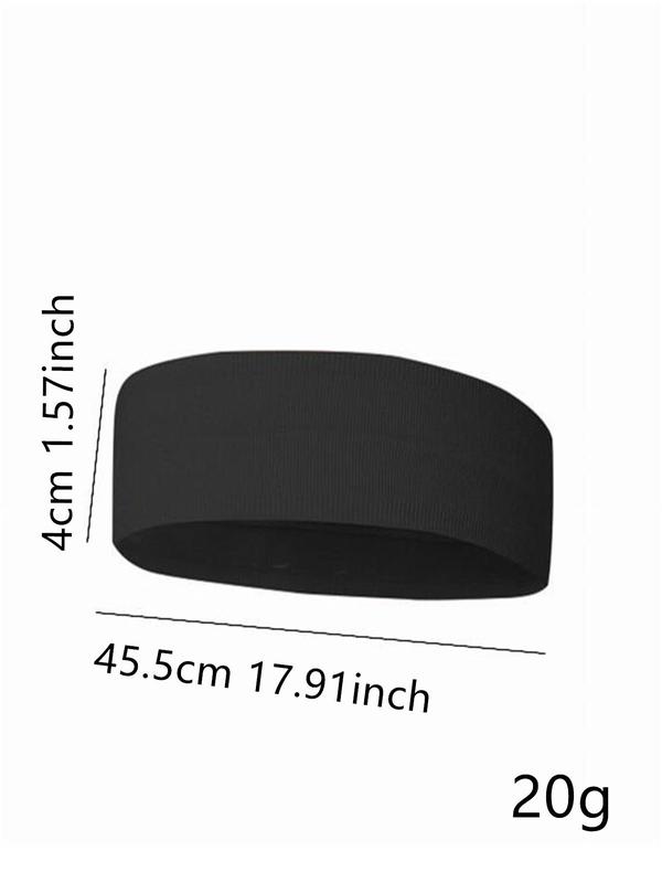 Solid Color Hair Band, Non-slip Sweat-absorbing Hair Band, Seamless Knitting Sports Headbands, Fashion Hair Accessories for Women & Men