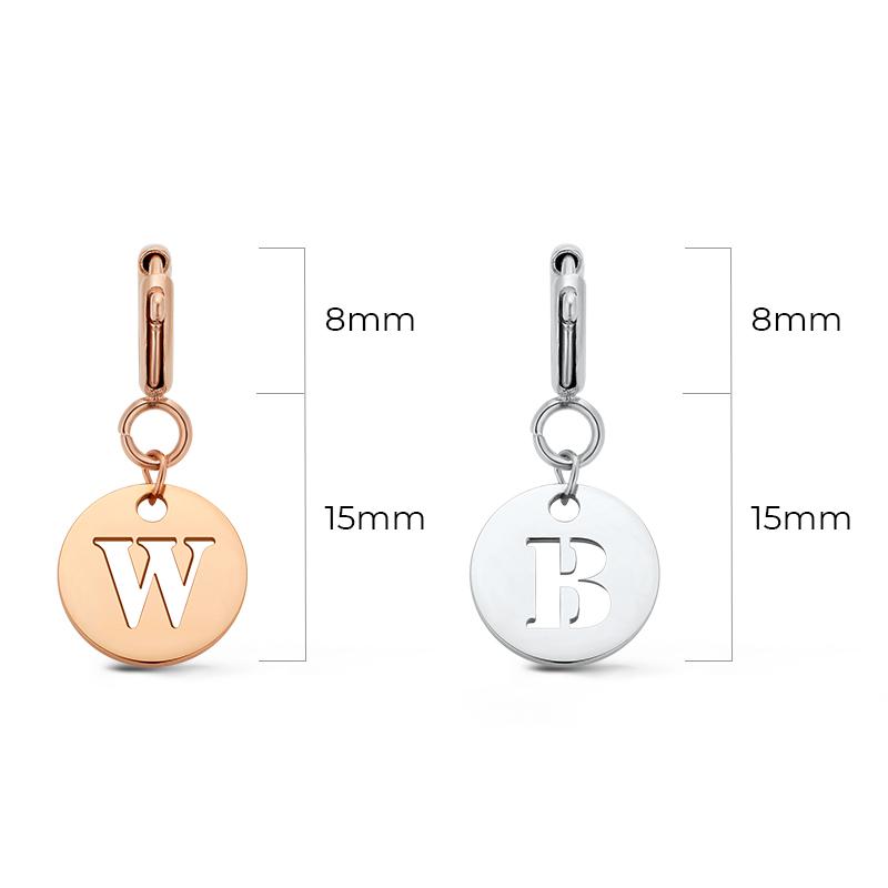 totwoo 26 Letter Charm of Touch Bracelets 3 Colors Silver Rose Gold Black