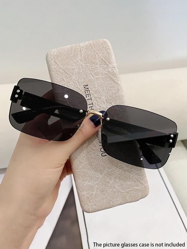 Square Frame Sunglasses (1 Pair), Vintage Trendy Sunglasses for Everyday Use, Fashion Accessories for Outdoor Activities