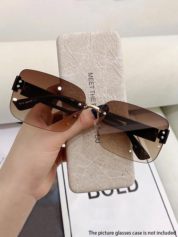 Square Frame Sunglasses (1 Pair), Vintage Trendy Sunglasses for Everyday Use, Fashion Accessories for Outdoor Activities